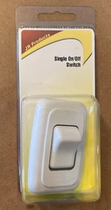 JR Products 12005 Single SPST On-Off Switch with Bezel WHITE - Bild 1 von 3