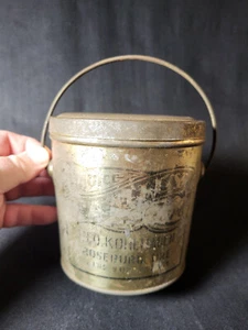 Antique, Small Lard Pail with Lid - Picture 1 of 13