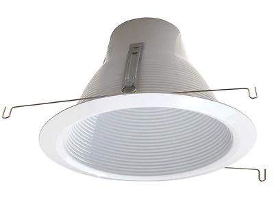 JOINT BRIGHT LIGHTING 6" White Self Flange Air Tight Baffle Trim For Recessed Light- ( 48pcs )