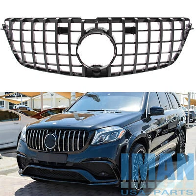 Black GT Style Grill Front Grille For Mercedes X166 GL500 GL550 GL63AMG 2013-15 - Image 1 of 4