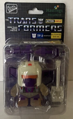 Vinilos de acción Transformers TF-3 Decepticon Blitzwing GID exclusivos de Hastings nuevos Foto 1 de 2