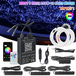 28W RGBW LED Auto Twinkle Sternlicht Dachhimmel Deckenleuchte 720pcs Glasfaser - Bild 1 von 24