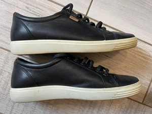 Ecco Damen Soft 7 Sneaker • schwarzes Leder • Schuhgröße 39 / 8 - Bild 1 von 10