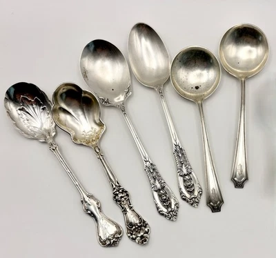 6 cucharas de plata de ley 140 gramos lote mixto chatarra de no Foto 1 de 4