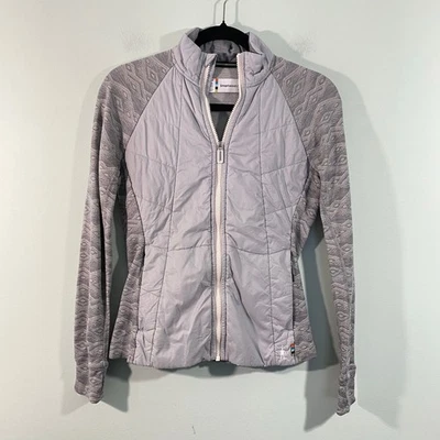 Chaqueta Smartwool Mujer Gris Claro Acolchada Fair Isle Smartloft 60 Cremallera Completa Talla XS  Foto 1 de 4