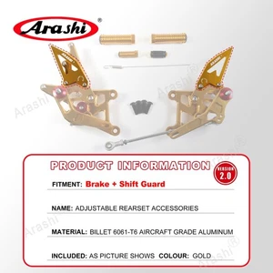 Arashi V2.0 Footrest Heel Guard Spare Part For CBR600RR CBR1000RR Hayabusa SV650 - Picture 1 of 3