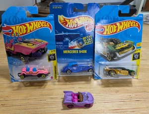 Lotto Hot Wheels Auto Miste Nuove E Usate Mercedes 540K Loopster Spider Car 4pz - Foto 1 di 5