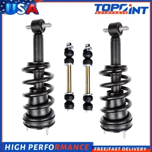 Front Struts For 07-13 Silverado 1500 Sierra 1500 w/ Coil Spring Sway Bar Links - Picture 1 of 2