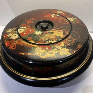 Vintage Oriental Style 32cm- 5 Compartment Lazy Susan - Picture 1 of 14