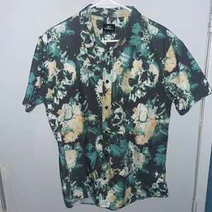 Camisa O'Neill Manga Corta Abotonada Para Hombres M Calce Estándar Floral Hawaiana W - Imagen 1 de 10
