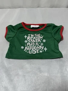 2024 Build-A-Bear Workshop “Reason Why Santa Has a Naughty List” Shirt Clothing - Picture 1 of 5