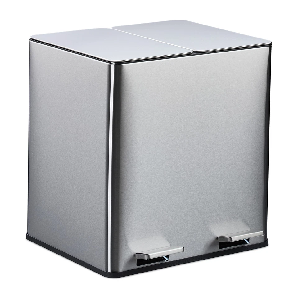 Mülleimer Küchenabfallbehälter Mülltrennsystem Küche Geruchsfilter 2 x 15 Liter - Bild 1 von 1