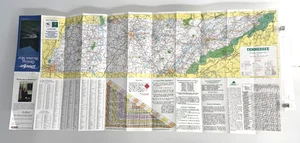 Tennessee US Travel Map 1995 Highway Road Tourism Map 17" x 38" Vintage - Picture 1 of 4