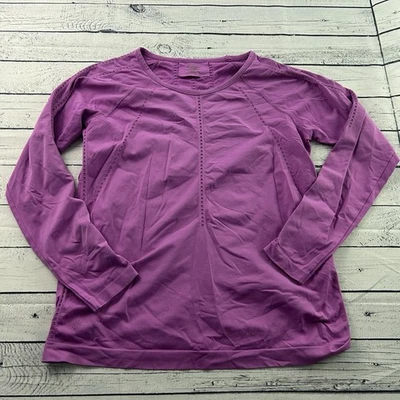 Top deportivo de manga larga sin costuras Athleta Foothill para mujer púrpura medio Foto 1 de 4
