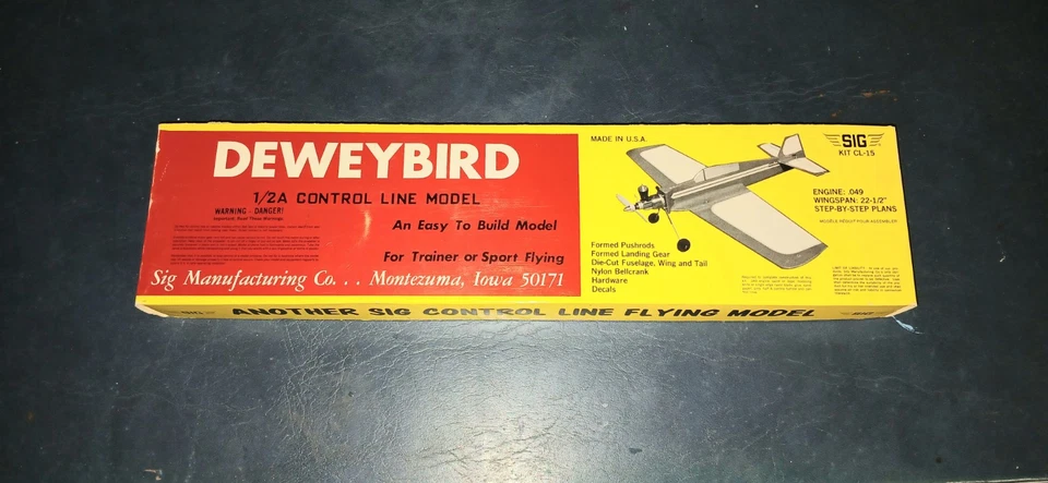 Sig Deweybird 1/2A Vintage Model Airplane Kit - Image 1 of 1