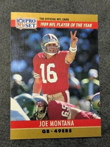 SUPER RARE Joe Montana 1990 Pro Set Printing Error Card #2 49ers HOF MISPRINT - Picture 1 of 11