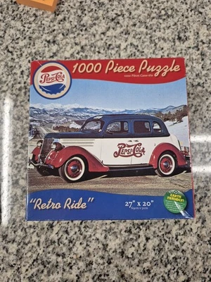 "RETRO RIDE" Pepsi Cola 1000 Piezas Rompecabezas 2013 27" x 20" COCHE VINTAGE Foto 1 de 3