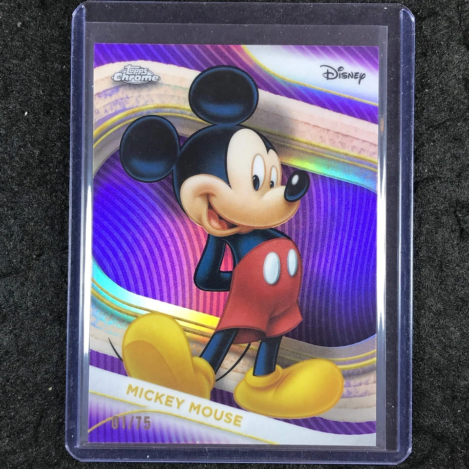 2025 Topps Chrome Disney MICKEY MOUSE Purple 1/75 #1 - Image 1 of 1