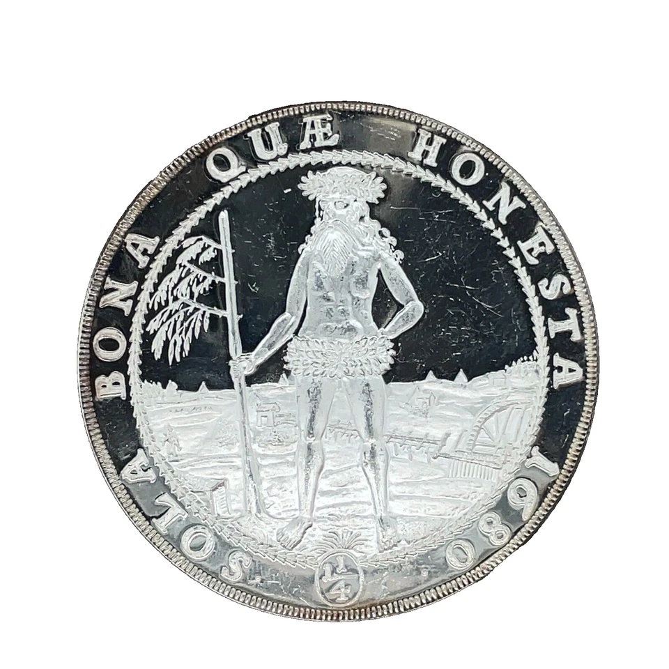 German States 1 1/4Thaler Sola Bona que Honesta"1680" Restrike 1978 Silver Proof - Image 1 of 4