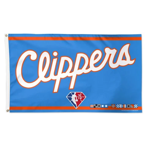 LOS ANGELES CLIPPERS CITY NBA 75TH ANNIVERSARY 3'X5' DELUXE FLAG NEW WINCRAFT 👀 Cover