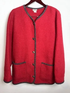 L.L. Bean Vintage Pure Wool Cardigan/Jacket Medium - Picture 1 of 10