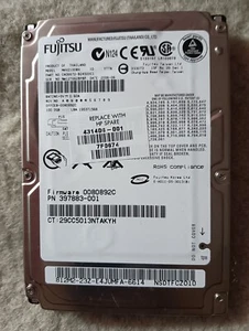 HARD DISK 100GB FUJITSU MHV2100BH SATA 2.5" Cache 8 Mb - Afbeelding 1 van 4