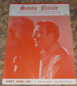Partitura musical de Santo Natale (canción navideña italiana) - David Whitefield (1954) - Imagen 1 de 3