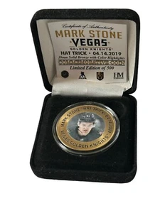 Golden Knights Captain Mark Stone Commemorative Bronze Coin Hat Trick /500 w/COA - Picture 1 of 9