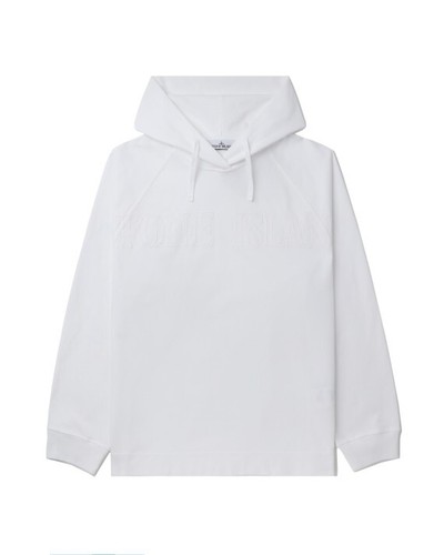 Felpa con cappuccio Stone Island effetto vecchi gran logoa EXTRA LARGEa bia 26" PTPva NUO CONchette ETI nonossata