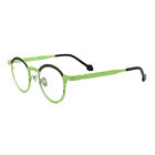 Round Women Eyeglasses Frames For Men Pure Titanium Glasses Frames Green Orange