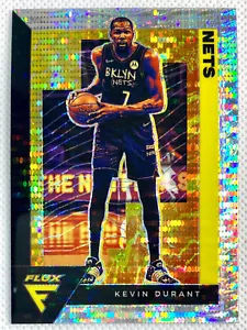 Carta Prizm Silver 2020-21 Panini Flux Kevin Durant pulsar #14 SP Brooklyn Nets - Foto 1 di 2