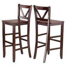Winsome Victor 2-piece V-back Bar Stools 29-inch Brown