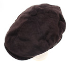 Wigens NWT Contemporary Newsboy Cap Size 59, 7 & 3/8ths Brown Corduroy Cotton