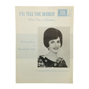 Ill Tell The World That Im A Christian 1958 Vintage Noten Baynard L Fox - Bild 1 von 5