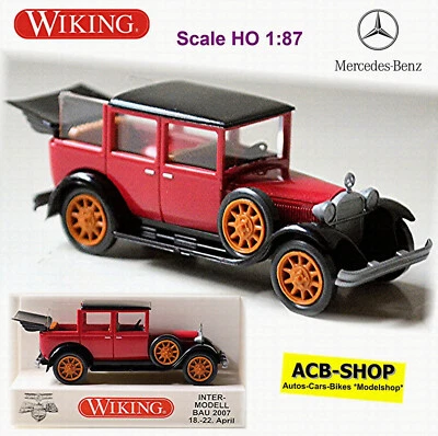 Mercedes Benz 200 Stoccarda Landaulet 1928-33 Tipo: W 02 Rosso 1:87 Wiking - Immagine 1 di 4