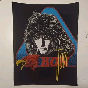 Vintage BON JOVI Unused 80s BACK PATCH heavy metal - Picture 1 of 10