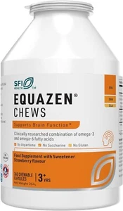 EQUAZEN Omega 3 & 6 Kausnacks, 360 Erdbeergeschmack - UnterstĂŒtzung der Gehirnfunktion, Kinder - Bild 1 von 7