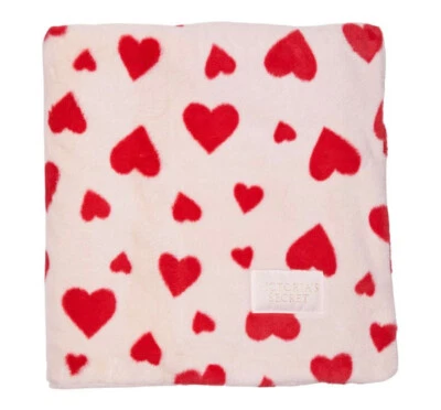 Victoria's VICTORIA Secret Polar San Valentín ROJO Rosa CORAZÓN MANTA 50x60 Foto 1 de 4