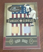 2005 Donruss Classics Classic Singles Materials #30 Carlton Fisk Bat Jersey /25