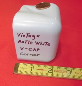 1 pc. *Vintage Matte White* V-Cap Corner Ceramic Trim Tile: Counter Top Edging - Picture 1 of 13