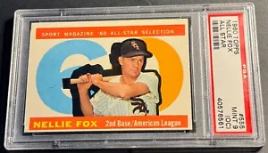 1960 NELLIE FOX TOPPS ALL STAR #200 PSA 9 O/C SHARP O/C (561) - Picture 1 of 2