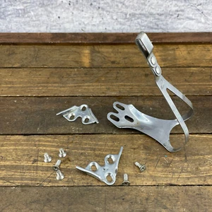 Vintage Shimano Toe Clip 3 Bolt Large Silver 105 600 Race PD-1050 80s Cleat Part - Picture 1 of 11