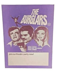 The Burglars Original Australian Mini Daybill Cinema Movie Poster Omar Sharif - Picture 1 of 12