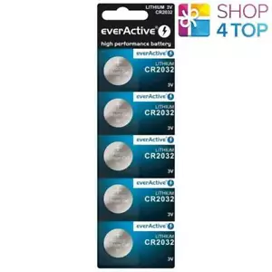 5 EVERACTIVE CR2032 LITHIUM CELL BATTERIES 3V COIN BUTTON DL2032 EXP 2031 NEW - Picture 1 of 1