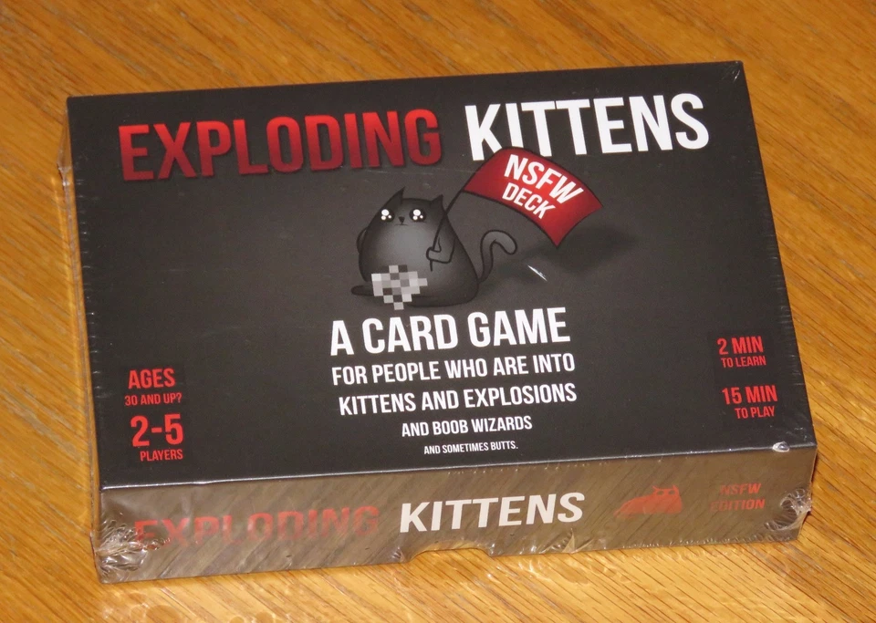 Exploding Kittens Card Game - NSFW Edition Explicit Content Adult - 2015 Sealed - Image 1 of 3