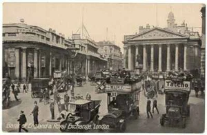 LONDRES INGLATERRA REINO UNIDO POSTAL TOUR AUTOS @ BANCO DE INGLATERRA CIRCA 1915 92219 OS - Imagen 1 de 2
