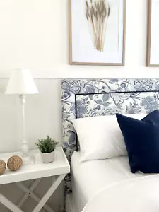 FUN BEDHEADS King Size HAMPTONS Style Upholstered Bedhead - Picture 1 of 3