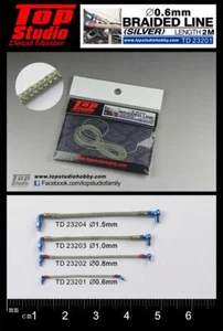 TD23204 - 1.5mm BRAIDED LINE (SILVER) - Foto 1 di 1