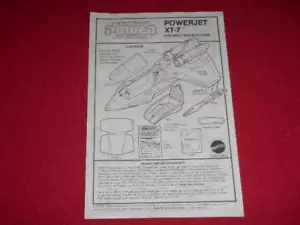 1987 Captain Power Montageanleitung für Powerjet XT-7 Mattel Vintage - Bild 1 von 1