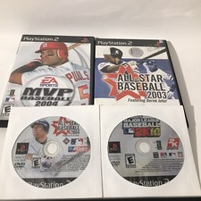 PS2 Game Lot Of 4 All-Star Baseball 2003 2004 MVP 04 MLB 2k10 PlayStation 2